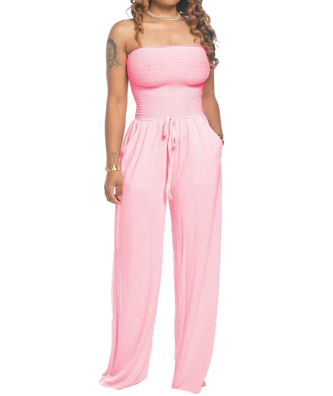 Strapless Waist Jumpsuit