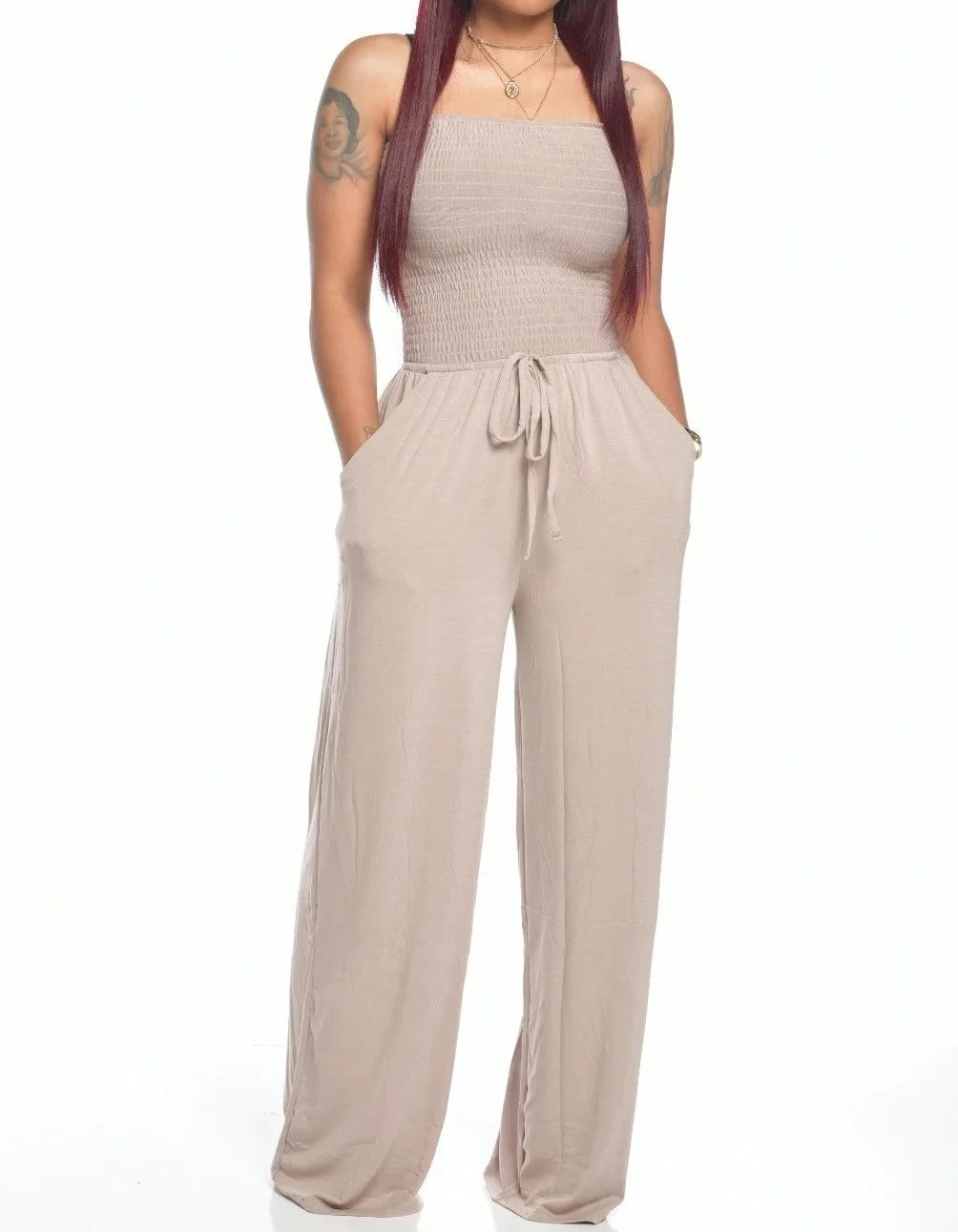 Strapless Waist Jumpsuit