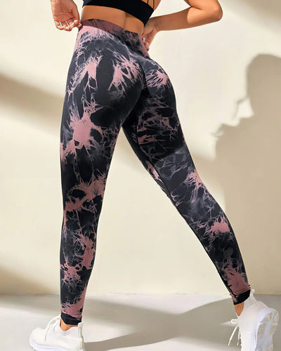 Teal Tempest Seamless Sculpting Leggings - Rose Noir