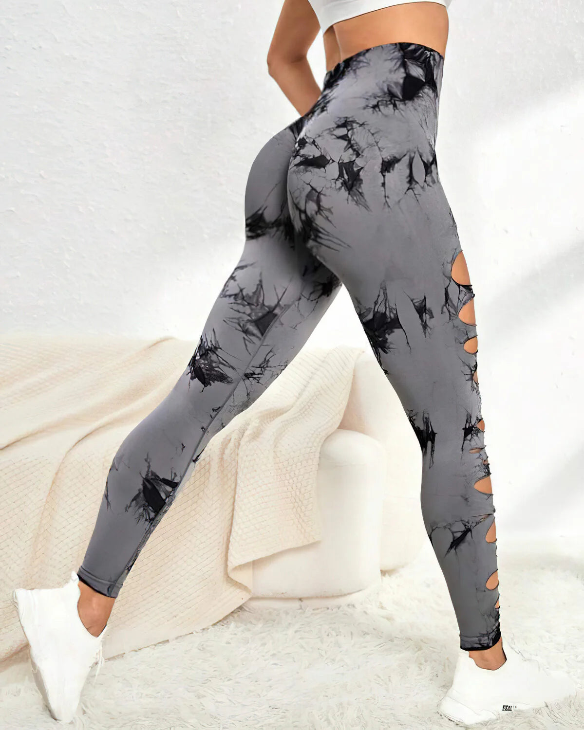 Teal Tempest Seamless Sculpting Leggings - Grey