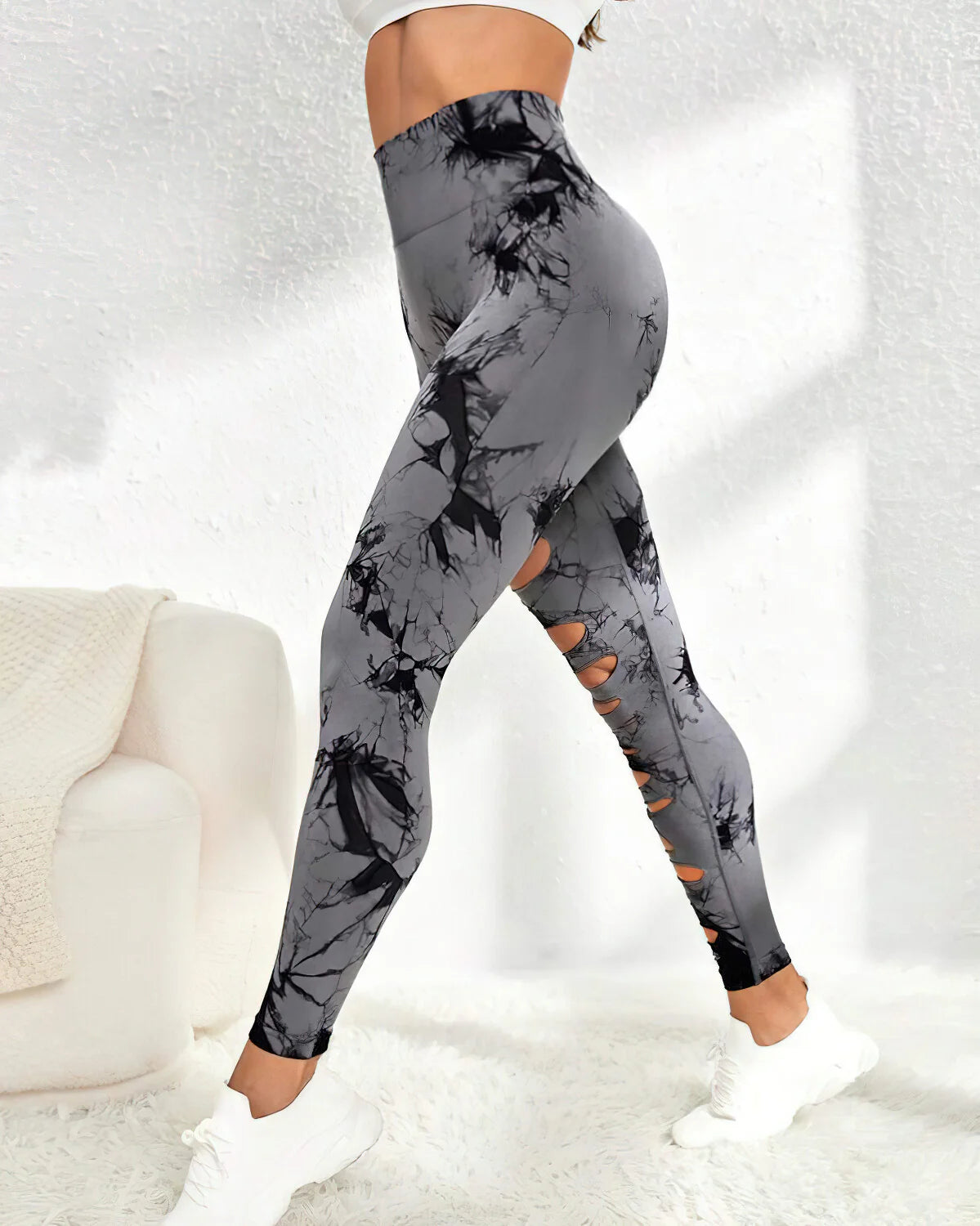 Teal Tempest Seamless Sculpting Leggings - Grey